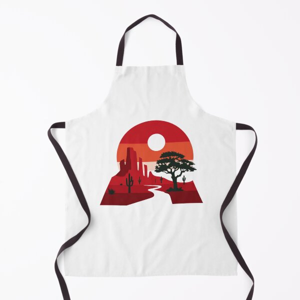 Artikelvorschau, Kunstdruck „Sonnenuntergang in der südwestlichen Wüste“ mit Kaktus-Silhouetten, Felsformationen und gewundenem Pfad entworfen und verkauft von myfavoritesm4.