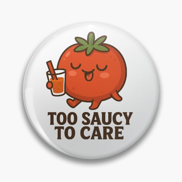 Item preview, Too Saucy to Care – Kawaii Tomato Sticker designed and sold by maxtil.