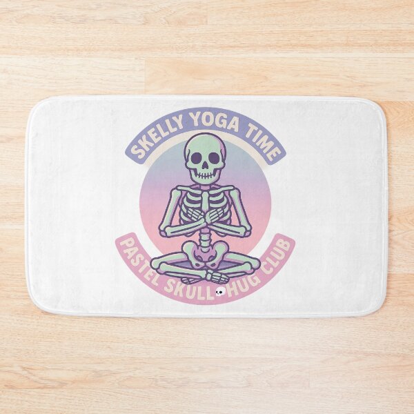 Item preview, Skelly Yoga Time Pastel Skeleton | Cute Halloween Skull Hug Club Design designed and sold by CustomPhoneTech.