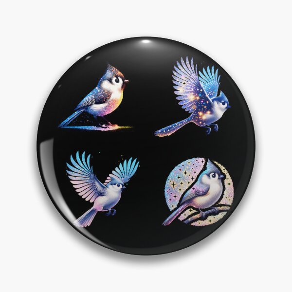 Item preview, Glitter Tufted Titmouse Birds designed and sold by TheAnimalZ00.