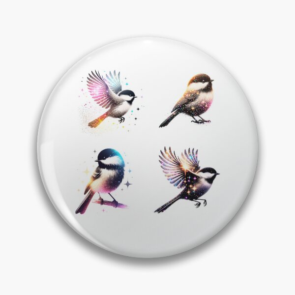 Item preview, Glitter Black Capped Chickadee Birds designed and sold by TheAnimalZ00.