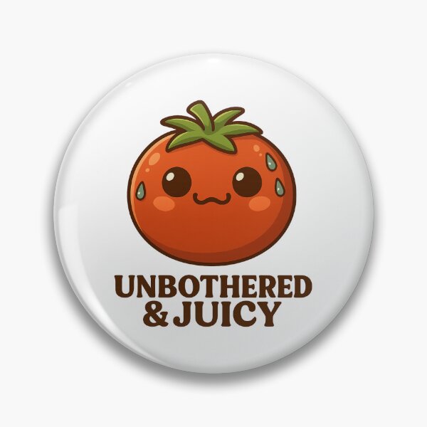 Item preview, Unbothered & Juicy – Kawaii Tomato Sticker designed and sold by maxtil.