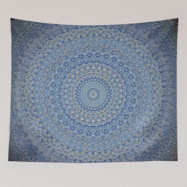 Item preview, Blue Boho Pattern Tapestry designed and sold by OneWorldLove.