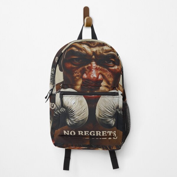 Item preview, A Man boxer wearing gloves 'No REGRETS ' designed and sold by PattaZone.