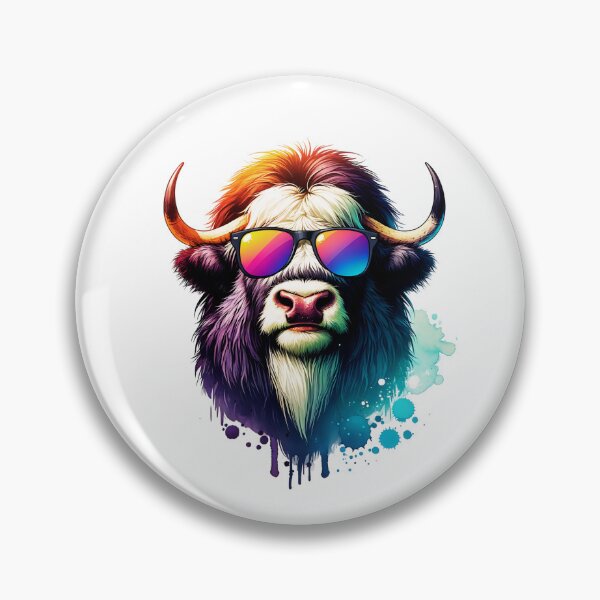 Item preview, Watercolor Musk Ox Wearing Sunglasses designed and sold by TheAnimalZ00.