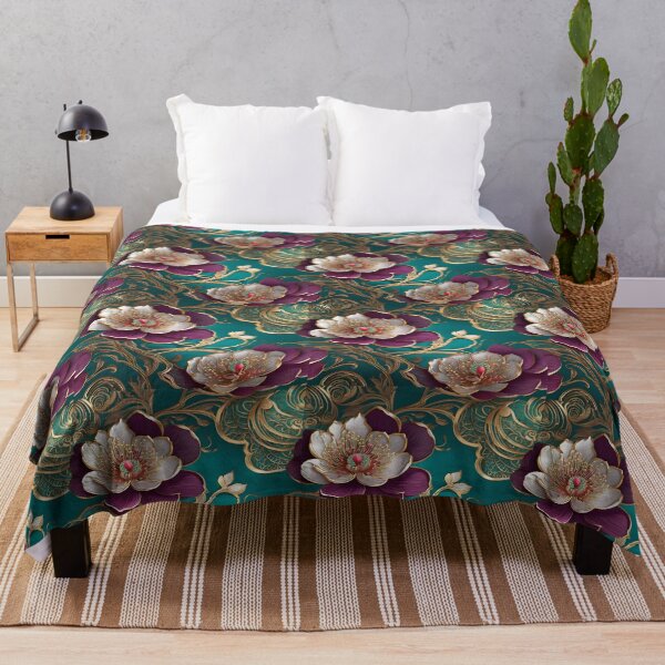 Item preview, Majestic Lotus Bloom on Emerald Grace designed and sold by idostudio.