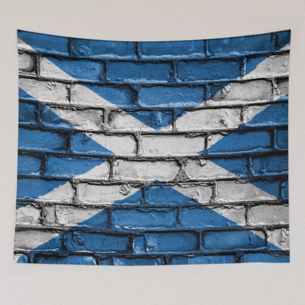 Item preview, Scotland Flag Street Art on Brick Wall designed and sold by OneWorldLove.