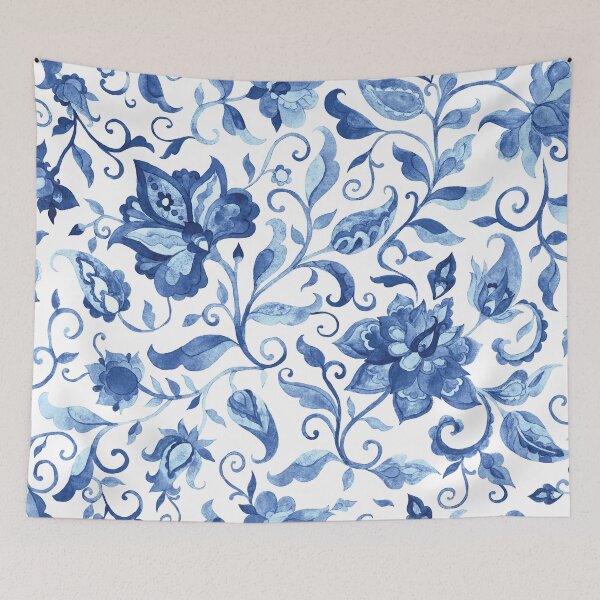 Item preview, Blue Watercolor Flowers designed and sold by OneWorldLove.