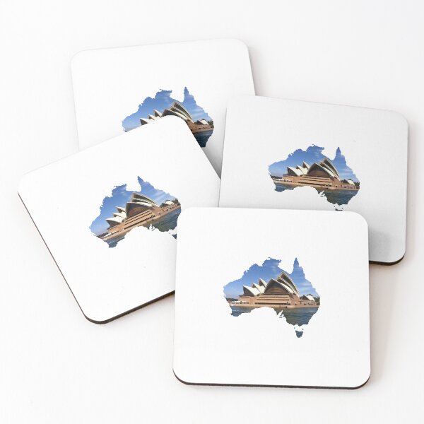 Item preview, Sydney Opera House in Australia Map Silhouette - Travel Souvenir designed and sold by Colorful-Garden.