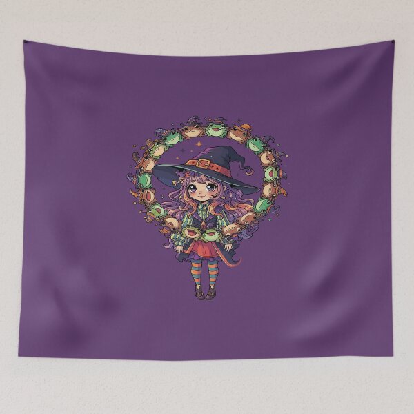 Item preview, Cute Witch Juggling An Orb of Toads designed and sold by taiche.