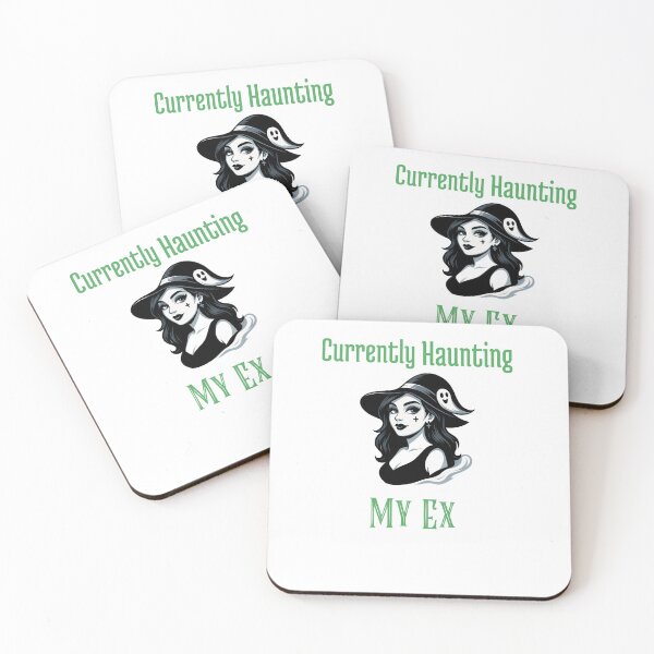 Item preview, Currenty Haunting My Ex witch t-shirt design designed and sold by Mischief Designs.
