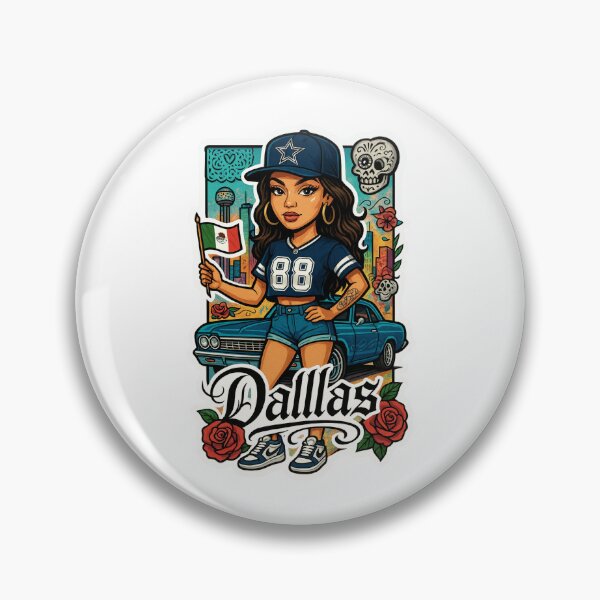 Item preview, Dallas Cowboys Fan Girl Chicano Style designed and sold by CoachEkong.