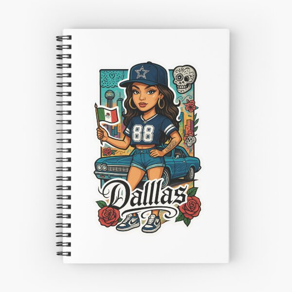 Item preview, Dallas Cowboys Fan Girl Chicano Style designed and sold by CoachEkong.