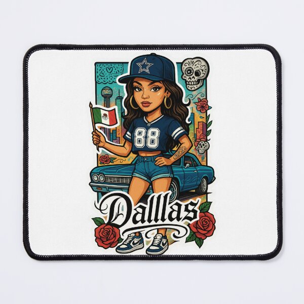 Item preview, Dallas Cowboys Fan Girl Chicano Style designed and sold by CoachEkong.