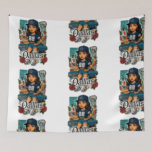 Item preview, Dallas Cowboys Fan Girl Chicano Style designed and sold by CoachEkong.