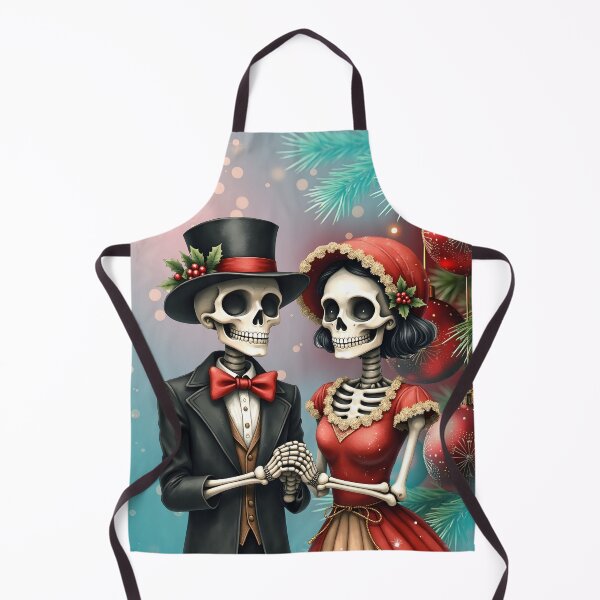 Item preview, Christmas Bone Romance, A festive skeleton couple. designed and sold by nicky2342.