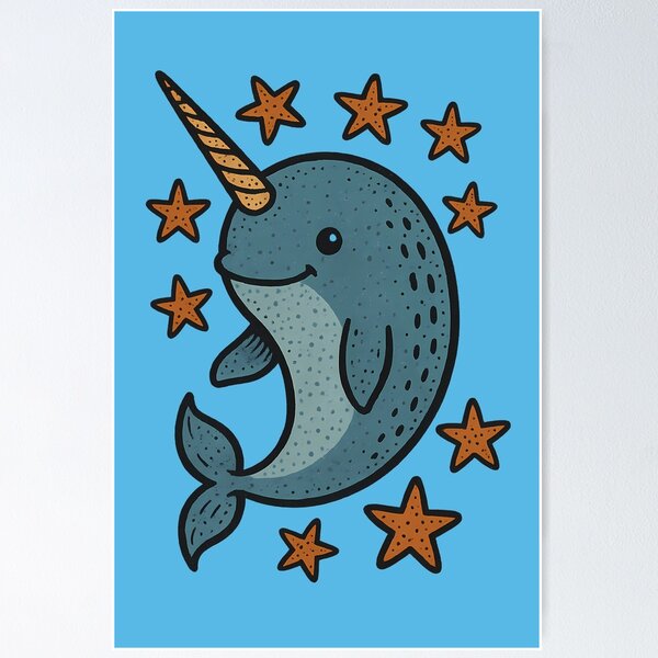 Narwhal Magic & Starry Smiles Poster