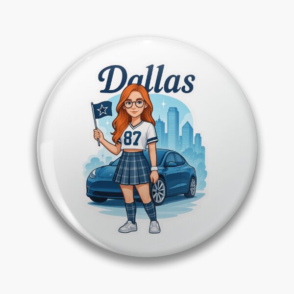 Item preview, Dallas Cowboys Fan Girl Preppy Redhead Edition designed and sold by CoachEkong.