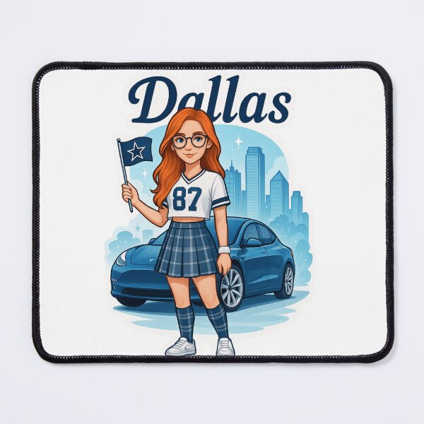 Item preview, Dallas Cowboys Fan Girl Preppy Redhead Edition designed and sold by CoachEkong.