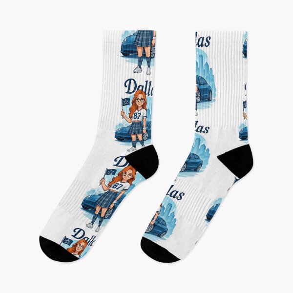 Item preview, Dallas Cowboys Fan Girl Preppy Redhead Edition designed and sold by CoachEkong.