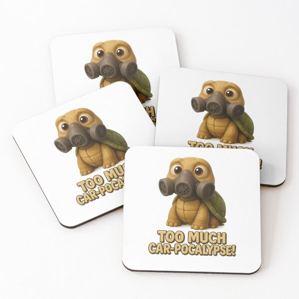 Item preview, Turtle Wearing a Gas Mask - Too Much Car-pocalypse designed and sold by Moons Studio.