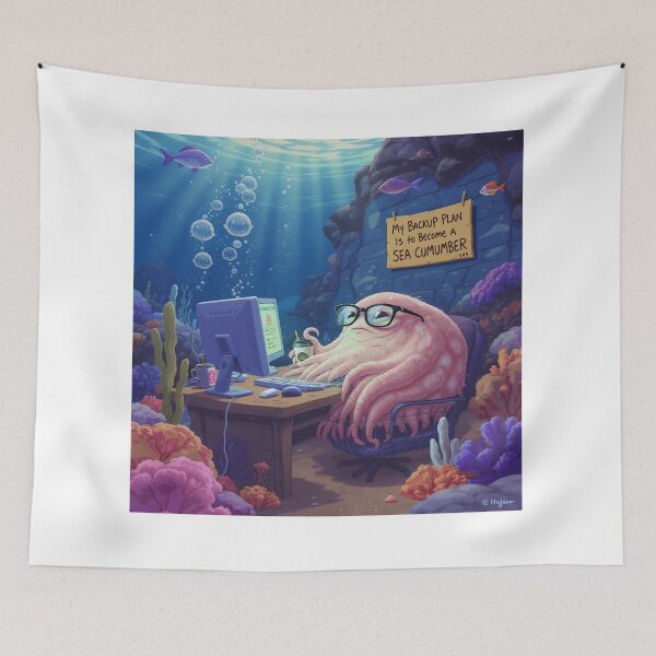 Item preview, My Backup Plan Is to Become a Sea Cucumber – Existential Humor designed and sold by TooStylishToFunction.