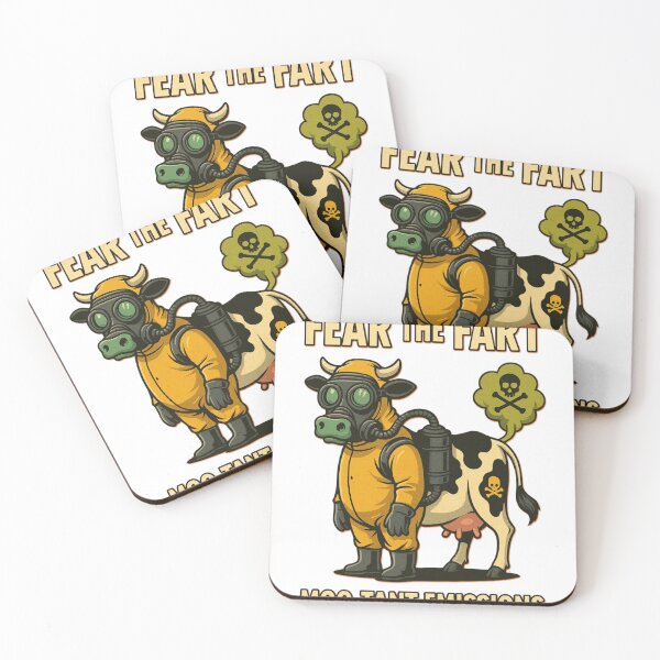 Item preview, Fear the Fart – Moo-tant Emissions Funny Cow Art designed and sold by Spearhead Ink.