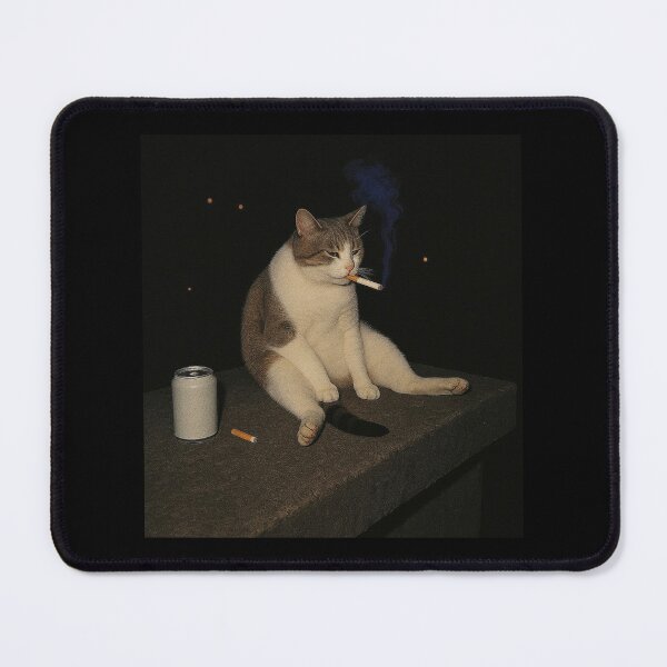 Item preview, Cigarette Kitten Funny Smoking Cat Meme Stupid Brainrot designed and sold by love3617.