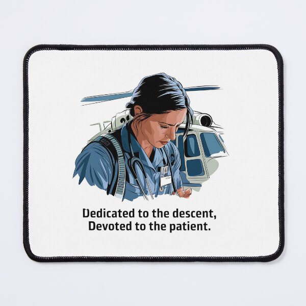 Item preview, Dedicated to the Descent Devoted to the Patient – Flight Nurse designed and sold by CuteDesignables.
