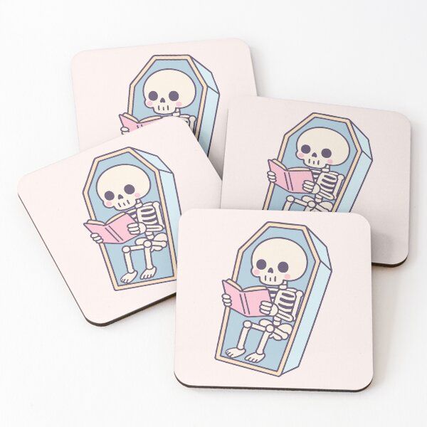 Item preview, Cozy Skeleton Reading Book Bookish designed and sold by pixeptional.
