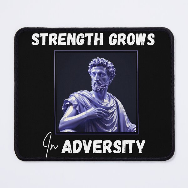 Item preview, Strength grows in adversity - Marcus Aurelius Blue Tanzanite Crystal Stoic Sculpture designed and sold by LexaArtworks.