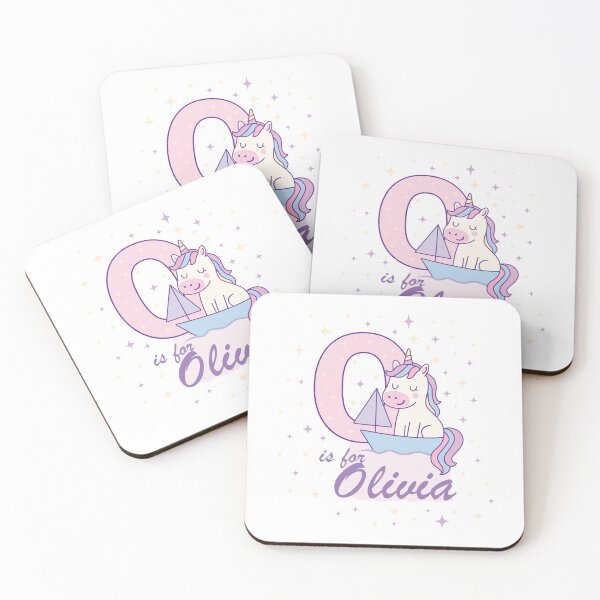 Item preview, O is for Olivia – Unicorn Alphabet Poster for Kids Room designed and sold by FilizDesigner.