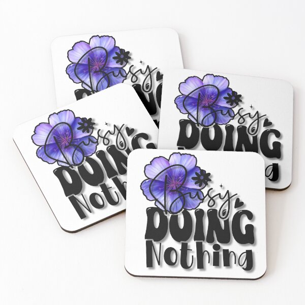 Item preview, Busy Doing Nothing – Floral Typography Design designed and sold by SantiLab.