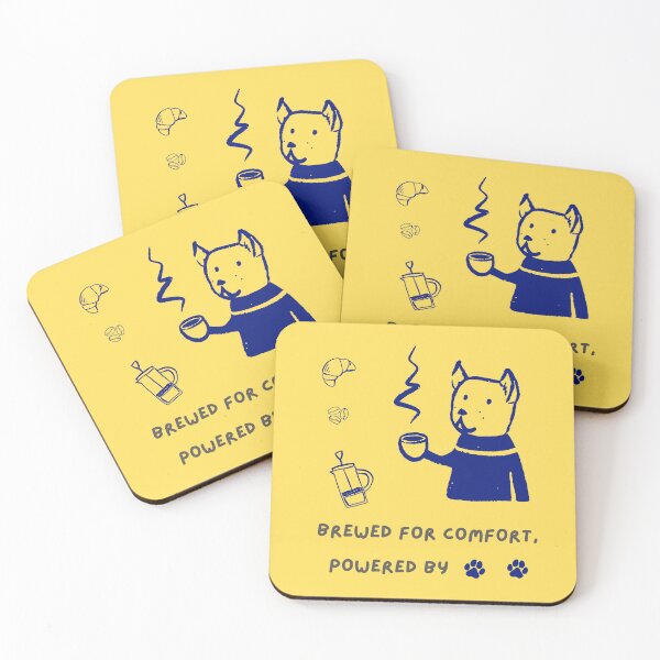 Item preview, Brewed for Comfort, Powered by Paws – Cozy Dog Coffee Design designed and sold by TheBeeKindSpace.