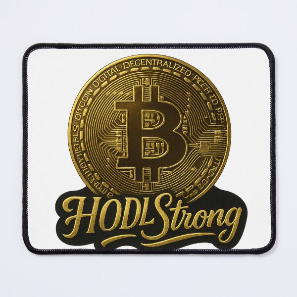 Item preview, Golden Bitcoin HODL Strong Crypto Design designed and sold by PunchMonkeyArt.
