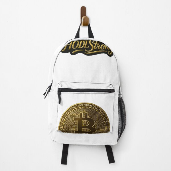 Item preview, Golden Bitcoin HODL Strong Crypto Design designed and sold by PunchMonkeyArt.