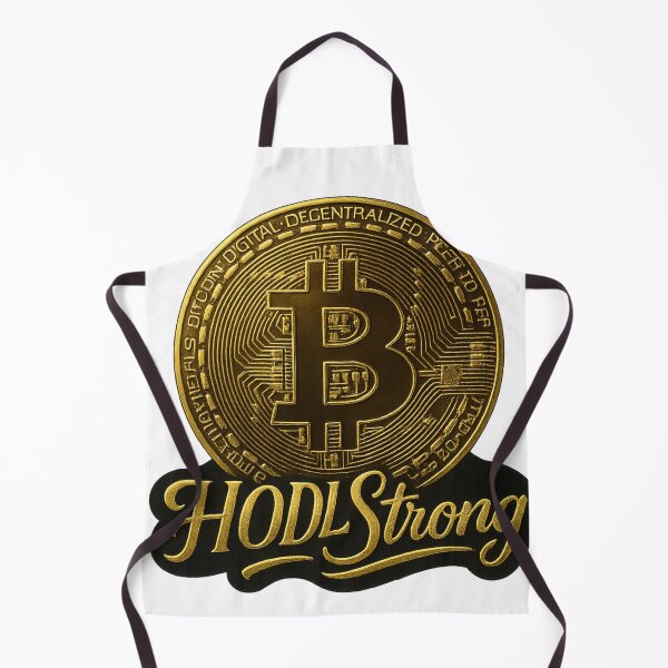 Item preview, Golden Bitcoin HODL Strong Crypto Design designed and sold by PunchMonkeyArt.