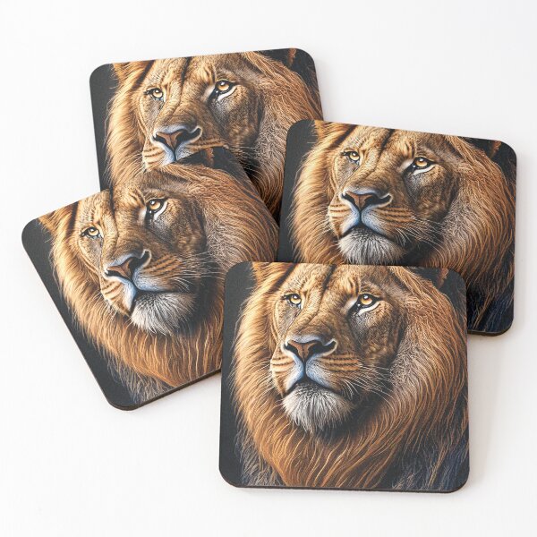 Item preview, Face of a proud lion, fixed and clear gaze designed and sold by Marcu Ioachim.
