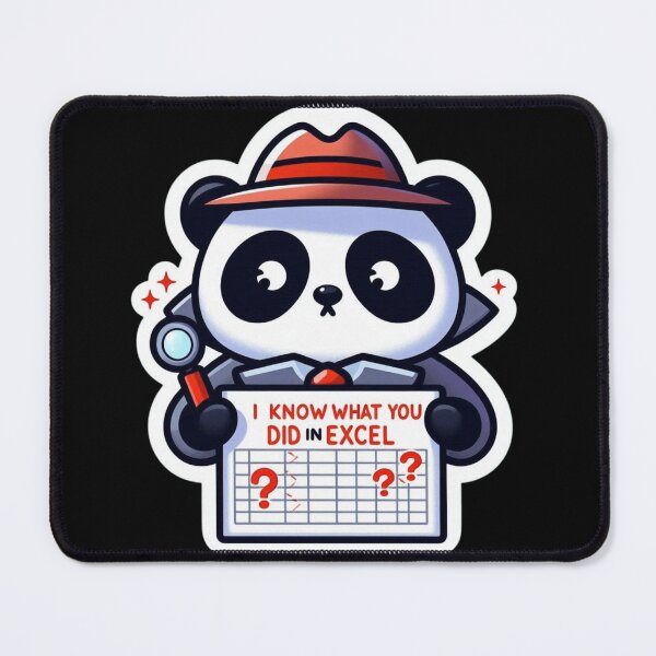 Item preview, Detective Panda – Excel Secrets Sticker designed and sold by Dooodloo.