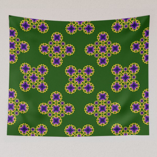 Item preview, Emerald & Amethyst Pixel Ethnic Seamless Pattern designed and sold by Khwanchai.