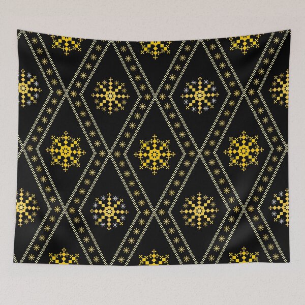 Item preview, Goldenrod Pixel Ethnic Diamond Seamless Pattern designed and sold by Khwanchai.