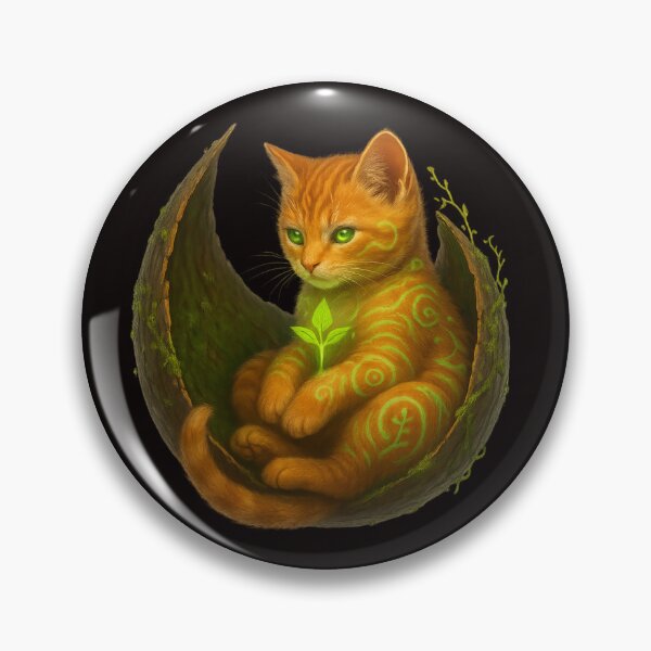 Item preview, Seed of the Wild – Spirit Kitten of the Earth designed and sold by Tadeusz1.