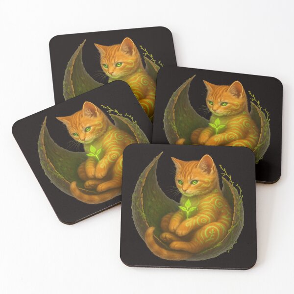 Item preview, Seed of the Wild – Spirit Kitten of the Earth designed and sold by Tadeusz1.