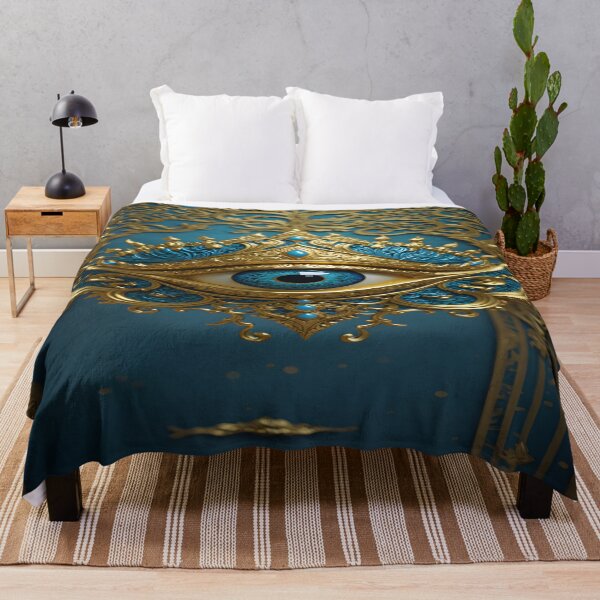 Item preview, The All-Seeing Eye of Gold and Teal designed and sold by idostudio.