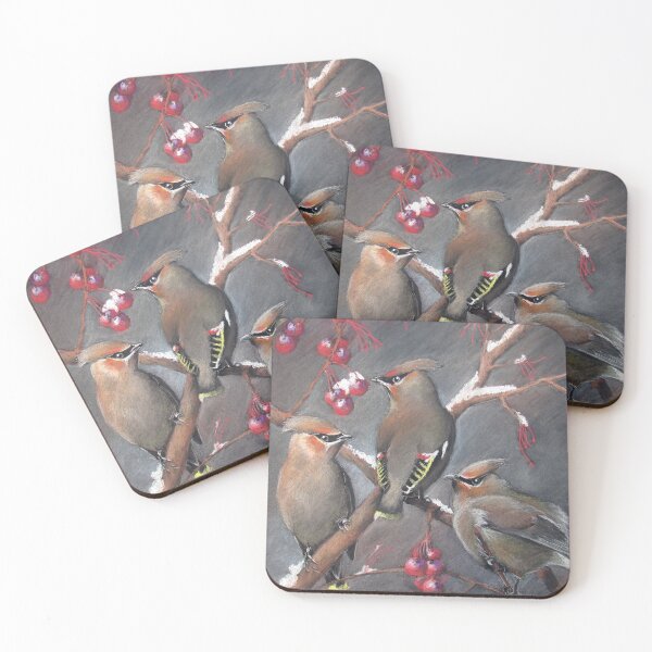 Item preview, Cedar waxwings designed and sold by Caroline Bochud.