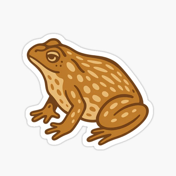 Woodland Toad in Earth Tones Sticker