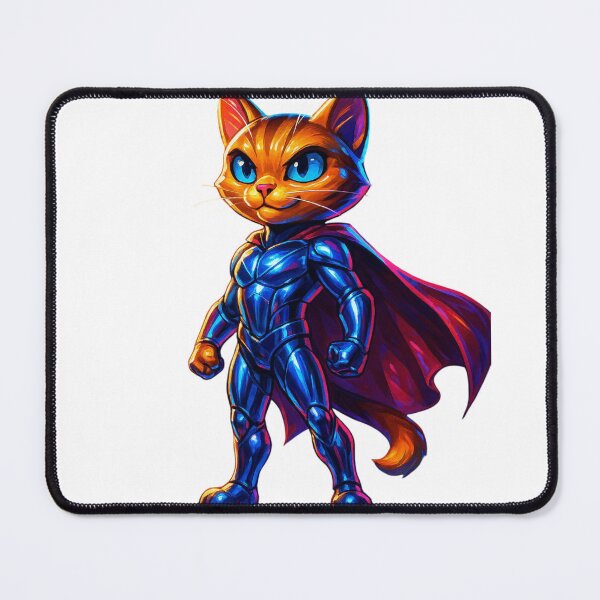 Item preview, Superhero Cat – Brave Feline Defender designed and sold by Cypher-Shop.
