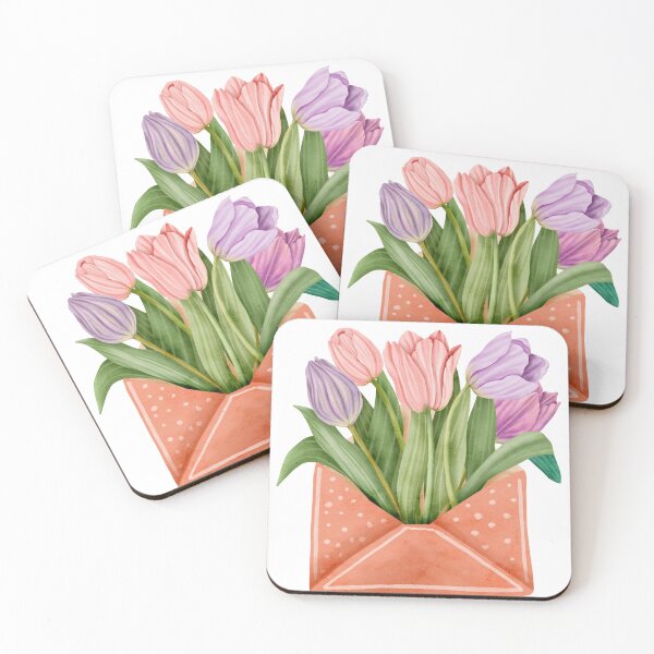 Artikelvorschau, Tulpen im Umschlag – minimalistisches Design, matt, schlicht, dezent, minimal, Schönheit, Eleganz, leise, sauber, hübsch und gelassen entworfen und verkauft von erkabees.