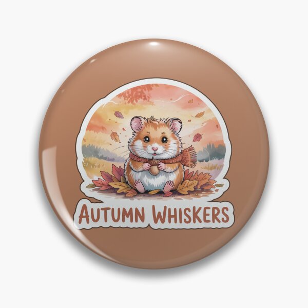 Item preview, Autumn Whiskers – Cute Hamster Fall Sticker in Watercolor Style designed and sold by Nuist25.