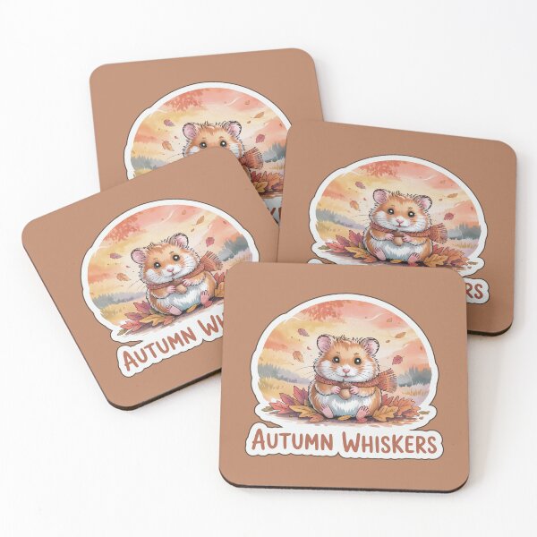 Item preview, Autumn Whiskers – Cute Hamster Fall Sticker in Watercolor Style designed and sold by Nuist25.